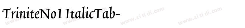 TriniteNo1 ItalicTab字体转换 TriniteNo1 ItalicTab字体转换